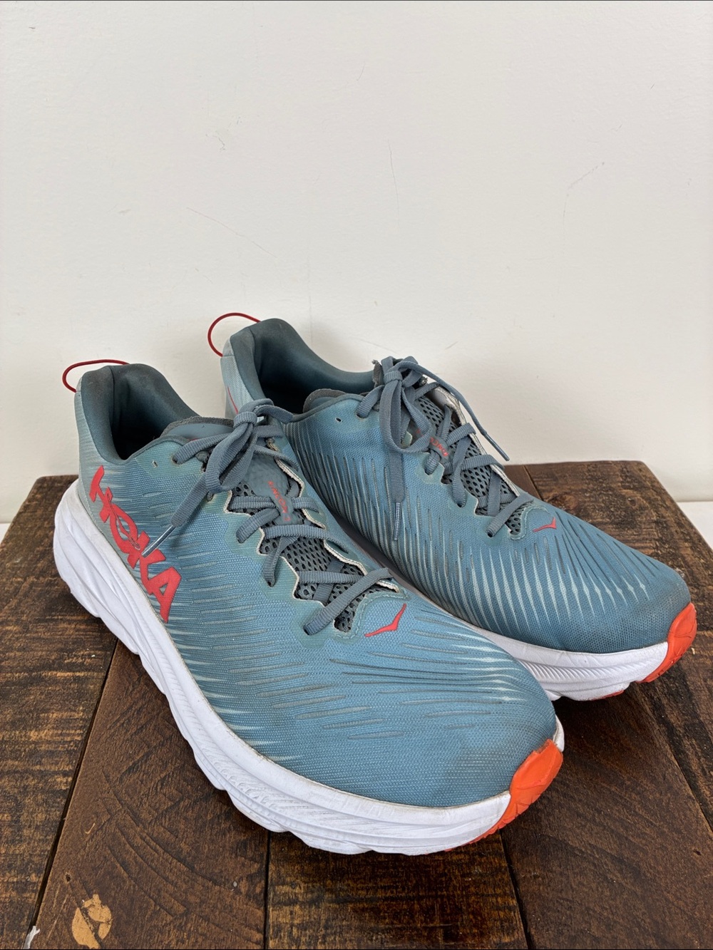 Hoka One Men’s 13 Rincon 3 Teal Athletic Shoes Running Lightweight GUC